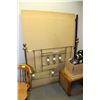 Image 1 : BRASS AND PORCELAIN 60" BED FRAME WITH HEAD/FOOT
