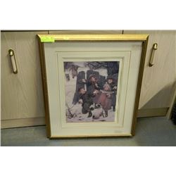 VINTAGE FRAMED PRINT - ARTHUR J. EISLEY 1901