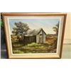 Image 1 : ESTATE FRAMED OIL PAINTING- ABANDONED BY C.HOLLAND