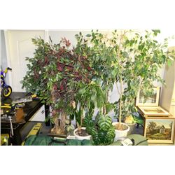 LOT OF 8 ASSORTED ARTIFICIAL STAND UP PLANTS