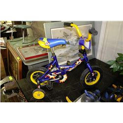 CHILDRENS TECH TEAM BIKE WITH TRAINING WHEELS