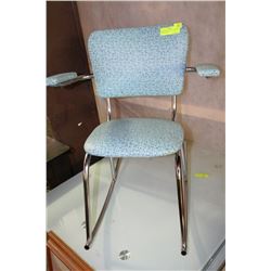 1950'S CHROME & TEAL CHILDRENS ROCKING CHAIR