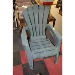LOT OF 2 ADIRONDACK GEEN LAWN CHAIRS