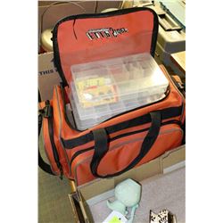 BAG WITH LARGE ASSORTMENT OF TACKLE