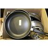 Image 1 : BOX OF POTS AND PANS