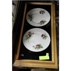 ROYAL ALBERT HIGHLAND THISTLE PLATES FRAMED
