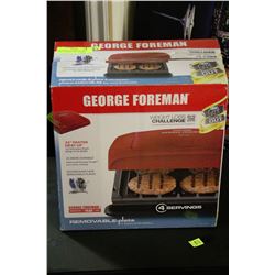 BRAND NEW GEORGE FOREMAN GRILL W/REMOVABLE PLATES