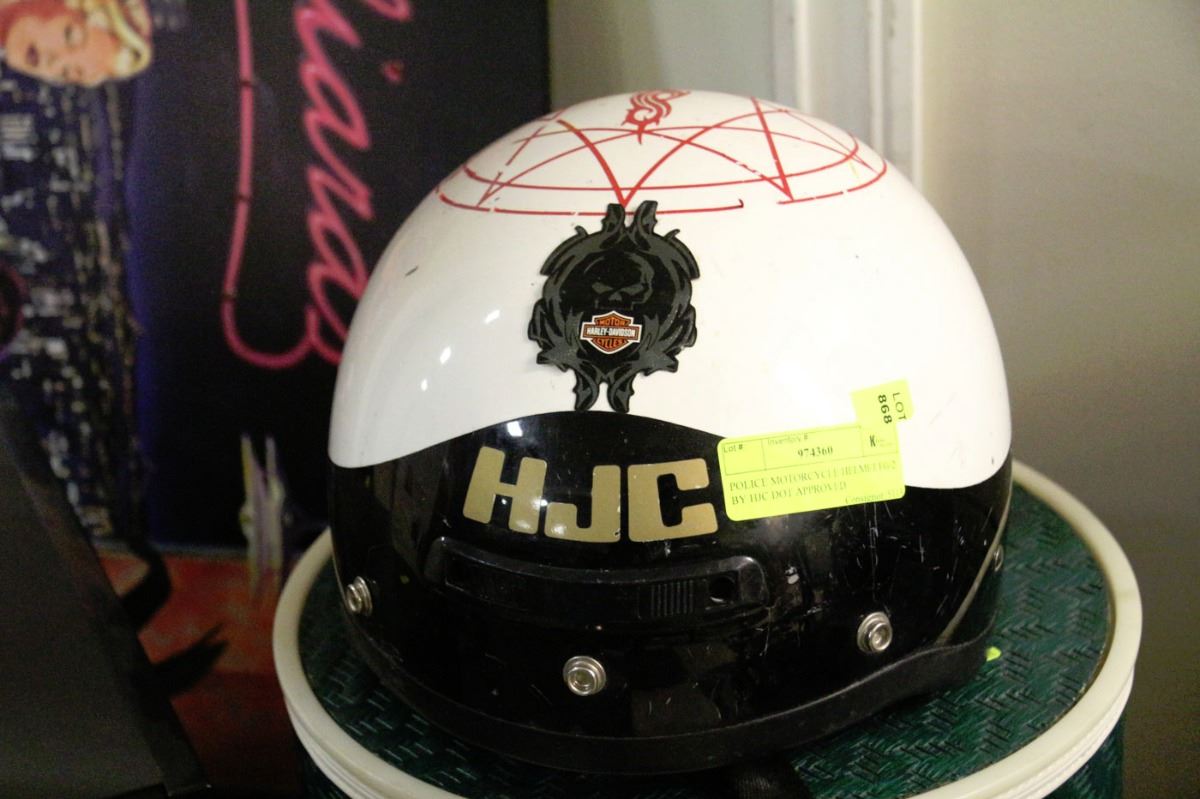 POLICE MOTORCYCLE HELMET FG-2 BY HJC DOT APPROVED