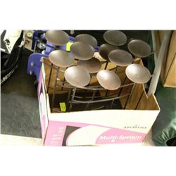 LOT OF 4 -3 HOLDER CANDLE HOLDERS WROUGHT IRON