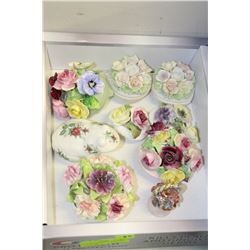 FLAT OF BONE CHINA AND OTHER VINTAGE PIECES