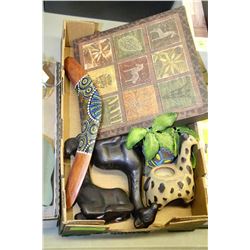 FLAT OF AFRICAN SAFARI ITEMS