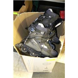 2 KIDS ROLLER SKATES WITH 2 HELMETS & SIZE 10