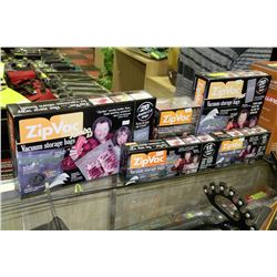 5 PC ZIP VAC VACUUM STORAGE BAG SET