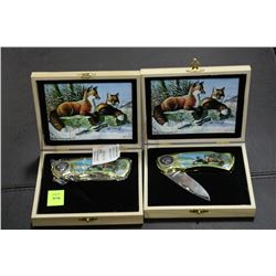 PAIR OF FOX KNIVES AND CASES