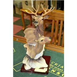 LARGE DEER HEAD 14.5"H CAST RESIN