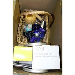 BOX WITH BASKET OF NEW AVON MAKEUP,KIDS