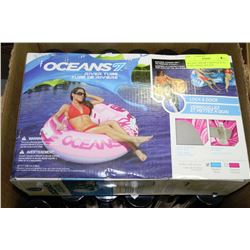 OCEANS 7 RIVER TUBEWITH BUILT IN BEVERAGE HOLDER
