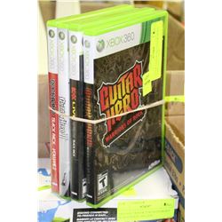 LOT OF 4 XBOX 360 GUITAR HERO GAMES INCL. ACDC