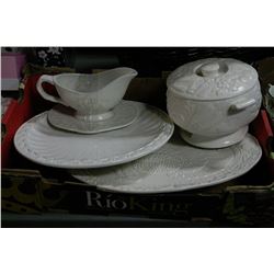 FLAT OF SERVING WARE INCL ELECTRIC CASSEROLE BY