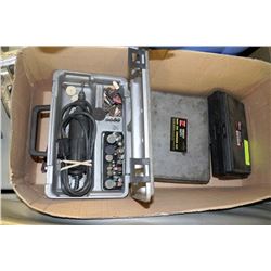 LOT OF ASSORTED TOOLS INCLUDING 12 PIECE PUNCH SET