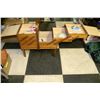 Image 1 : LARGE VINTAGE ACCORDIAN SEWING CASE W/CONTENTS