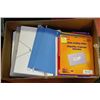 Image 1 : BOX OF OFFICE SUPPLIES INCL.FOLDERS,PAPER,LABELS,
