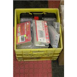 CRATE OF ASSORTED PARTS AND SCREWS
