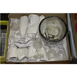ESTATE BOX OF CRYSTAL