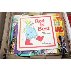 BOX OF KIDS BOOKS; GOOSEBUMPS, YOUTH SPORTS, MORE