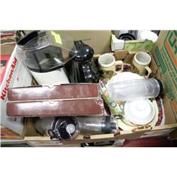 LOT OF HOUSEHOLD ITEMS: HOT AIR POPPER, MORE