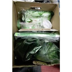 BOX WITH HERBALIFE PROMOTIONAL ITEMS INCL BAGS,
