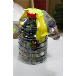 JAR FULL OF VINTAGE MARBLES