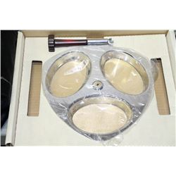 GOURMATES DISTINCTIVE CHROME HOLLOWARE NUTS TRAY