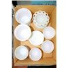 Image 1 : FLAT OF MILK GLASS ITEMS