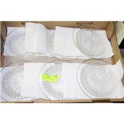 6 CUT GLASS SERVING PLATES (CRYSTAL)