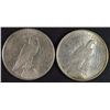 Image 2 : ( 2 ) 1923-D PEACE SILVER DOLLARS AU/BU