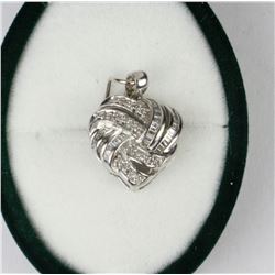 #7-.925 SILVER DIAMOND PENDANT W/ COA