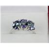 Image 1 : #46-14K WHITE GOLD NATURAL TANZANITE RING W/ COA