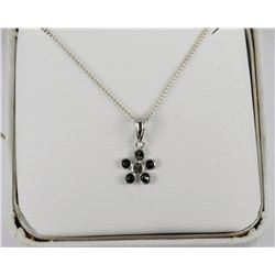 #25-14K WHITE GOLD DIAMOND DROP PENDANT W/ COA