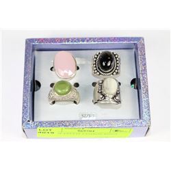 BOX OF ESTATE FASHION RINGS