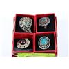 Image 1 : LOT OF 4 BOXED FASHION RINGS