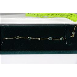 #15 14K CUSTOM MADE BEZEL OPEN LINK BRACELET