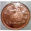 Image 1 : 1 OZ PURE COPPER SEATED LADY LIBERTY COIN