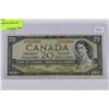 Image 1 : 1954 CANADIAN TWENTY DOLLAR BANK NOTE WITH