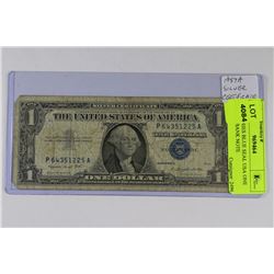 1957A SERIES BLUE SEAL USA ONE DOLLAR BANK NOTE