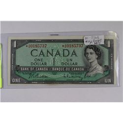 1954 ONE DOLLAR REPLACEMENT NOTE WITH ASTERISK