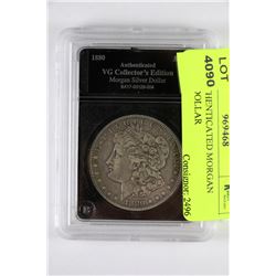 1880 AUTHENTICATED MORGAN SILVER DOLLAR