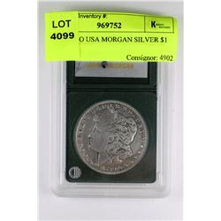 #15-1890-O USA MORGAN SILVER $1 COIN