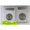 Image 1 : #5 LOT OF 2-CANADA SILVER HALF DOLLARS 1940 & 1951