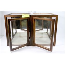 PAIR OF SHADOWBOX DISPLAYS - 10" X 10" X 13"H